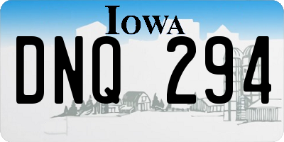 IA license plate DNQ294