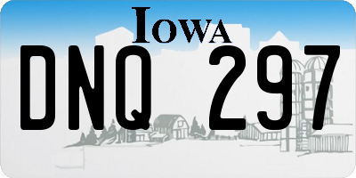 IA license plate DNQ297