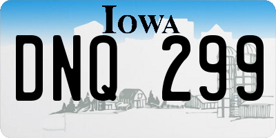 IA license plate DNQ299