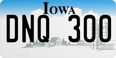 IA license plate DNQ300