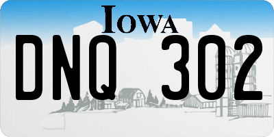 IA license plate DNQ302