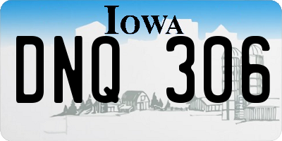 IA license plate DNQ306