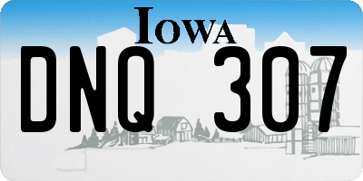 IA license plate DNQ307