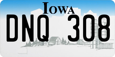 IA license plate DNQ308