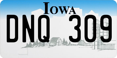 IA license plate DNQ309