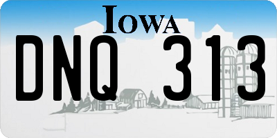 IA license plate DNQ313