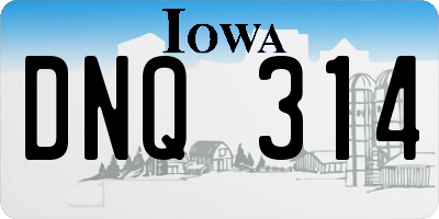 IA license plate DNQ314