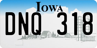 IA license plate DNQ318