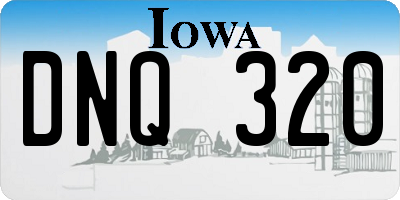 IA license plate DNQ320