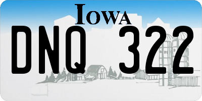 IA license plate DNQ322