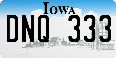 IA license plate DNQ333