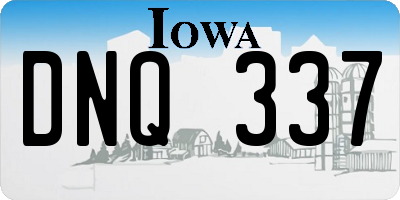 IA license plate DNQ337