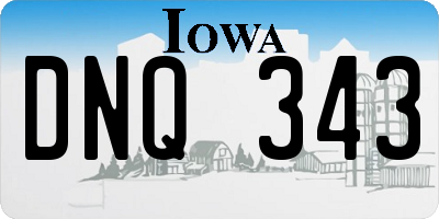IA license plate DNQ343