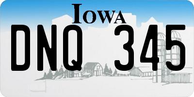 IA license plate DNQ345