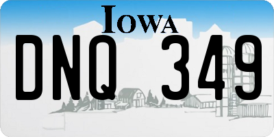 IA license plate DNQ349