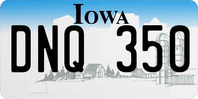 IA license plate DNQ350