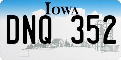 IA license plate DNQ352