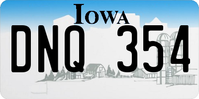 IA license plate DNQ354