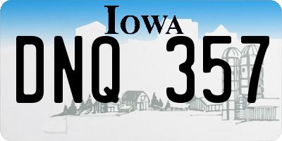 IA license plate DNQ357