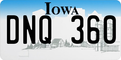 IA license plate DNQ360