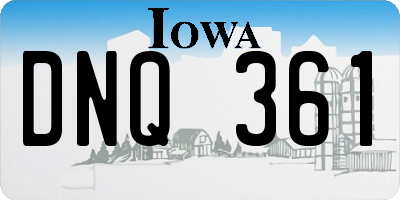IA license plate DNQ361