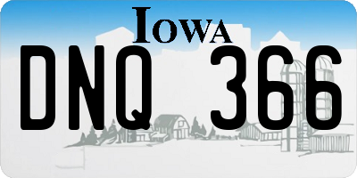IA license plate DNQ366