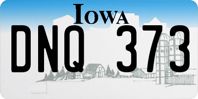 IA license plate DNQ373