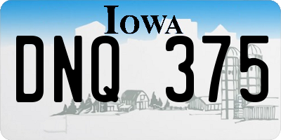 IA license plate DNQ375