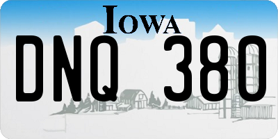 IA license plate DNQ380