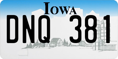 IA license plate DNQ381