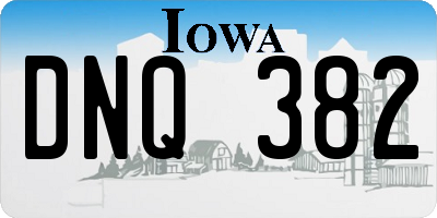 IA license plate DNQ382