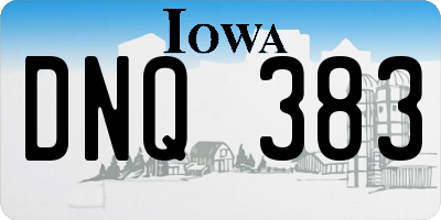 IA license plate DNQ383