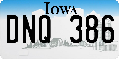 IA license plate DNQ386