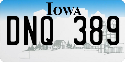 IA license plate DNQ389