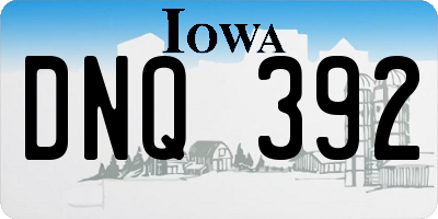 IA license plate DNQ392