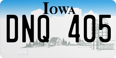 IA license plate DNQ405