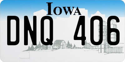 IA license plate DNQ406