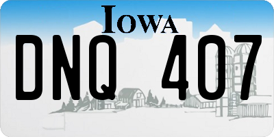 IA license plate DNQ407