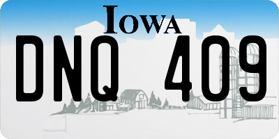 IA license plate DNQ409