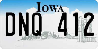 IA license plate DNQ412