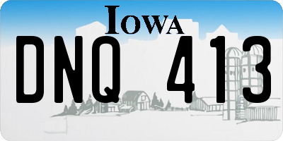 IA license plate DNQ413