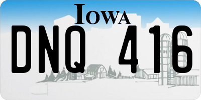IA license plate DNQ416