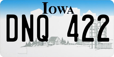 IA license plate DNQ422