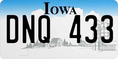 IA license plate DNQ433