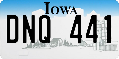 IA license plate DNQ441