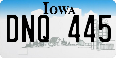 IA license plate DNQ445