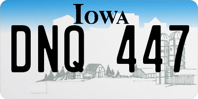 IA license plate DNQ447