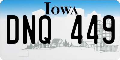 IA license plate DNQ449