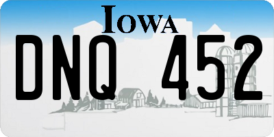 IA license plate DNQ452