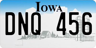IA license plate DNQ456